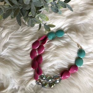 Chunky Necklace - Pink and Green